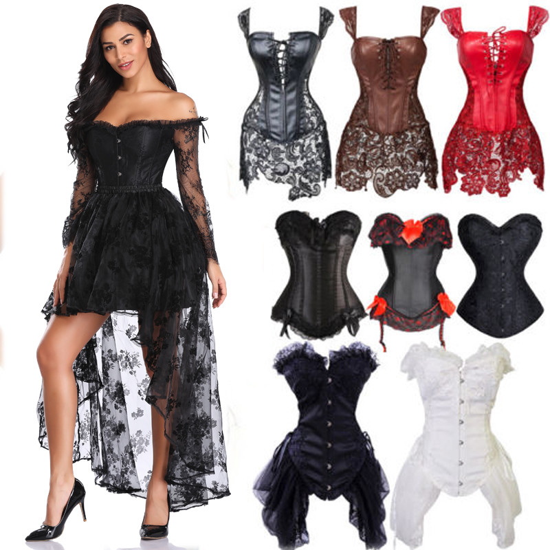 black basque dress